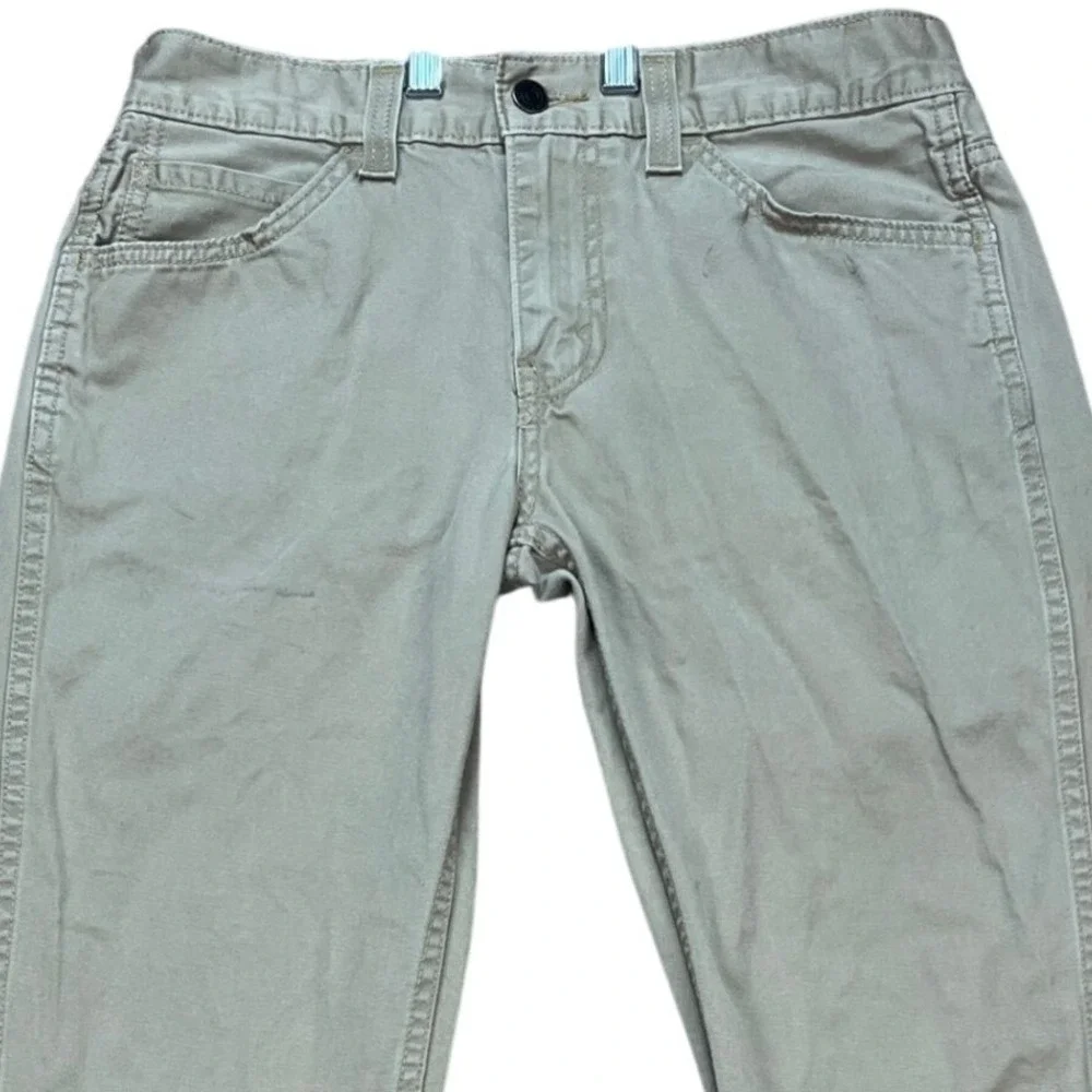 Levis 511 Pants Mens 30x32 Khaki Tan Flat Front 5 Pocket Slim Fit Twill Chino
